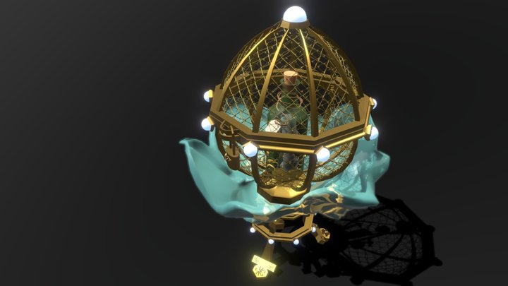 Animated Ocean Egg 3D Model