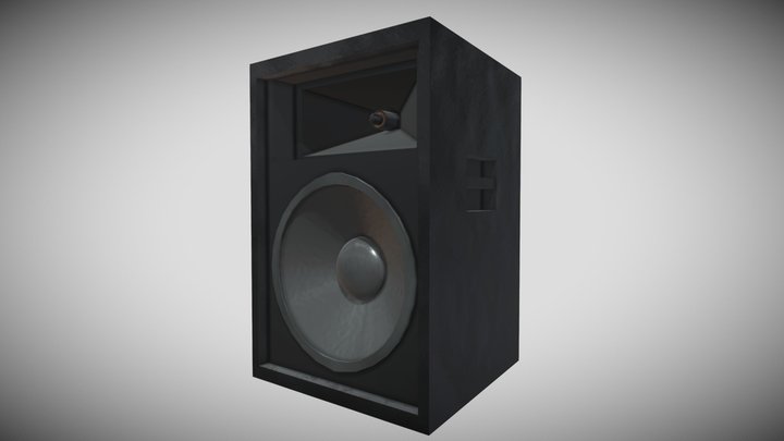 Super low poly stage speaker
