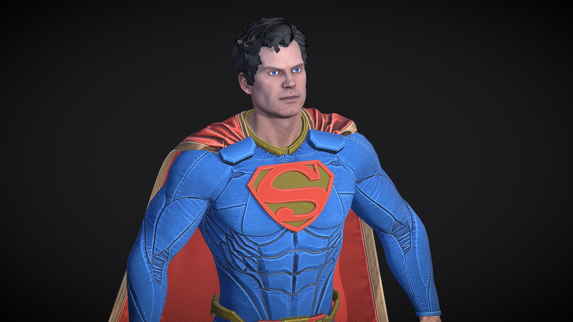 3d rigged superman free softimage