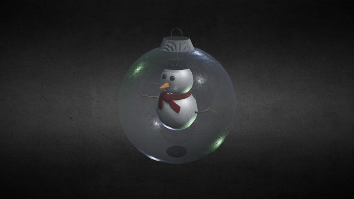 Christmas Snowman Ball 3D Model