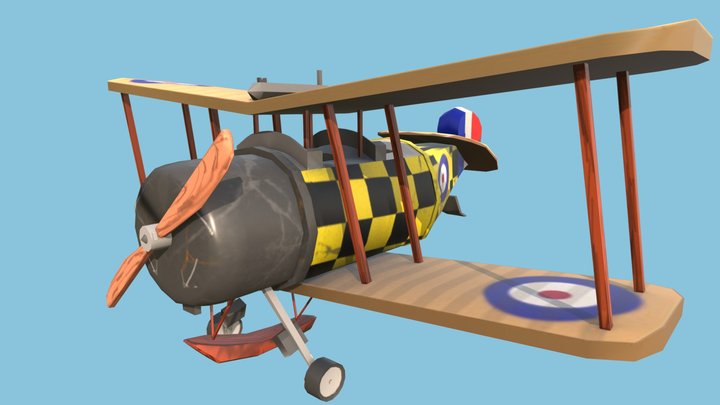 The Flying Circus: Stylized WW1 Airplane 3D Model