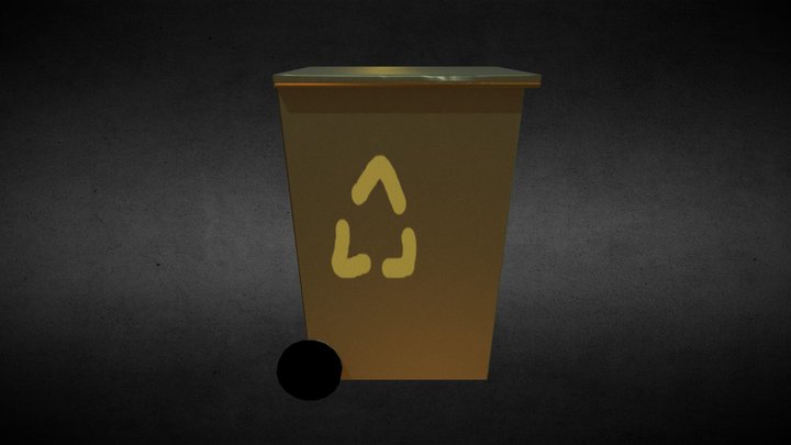 Dustbin- With Texture 3D Model