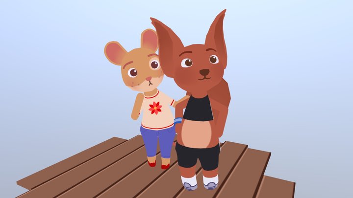 Volumique - Mouse & Squirrel 3D Model