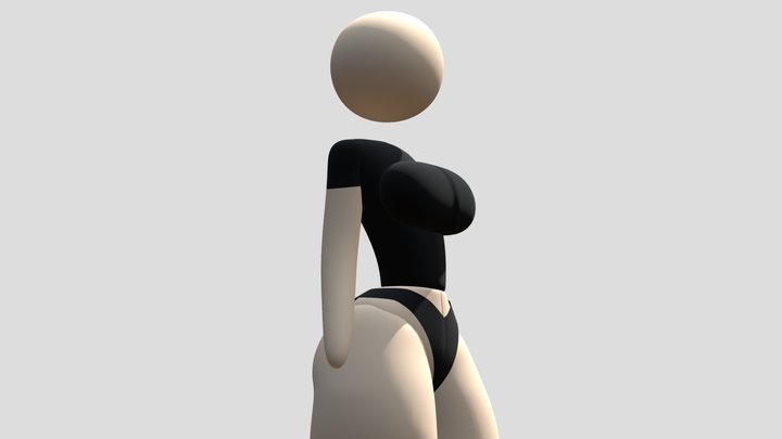 drawn girl 3D Model