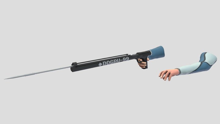 Speargun ( with Arms ) 3D Model