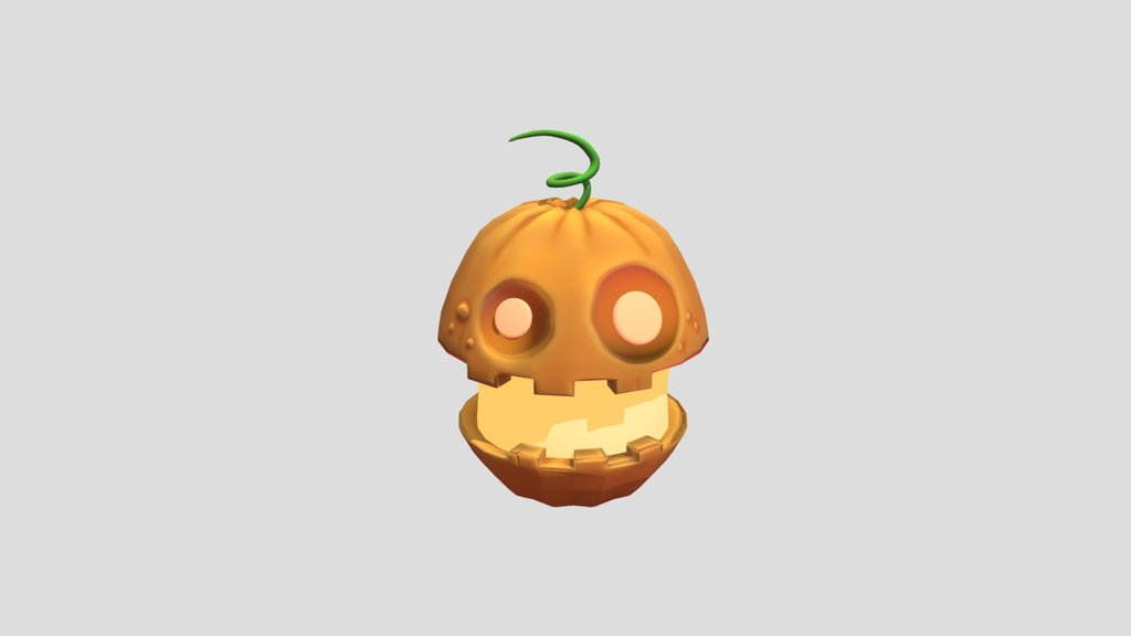 Halloween Creepy Pumpkin Rigged And Animated