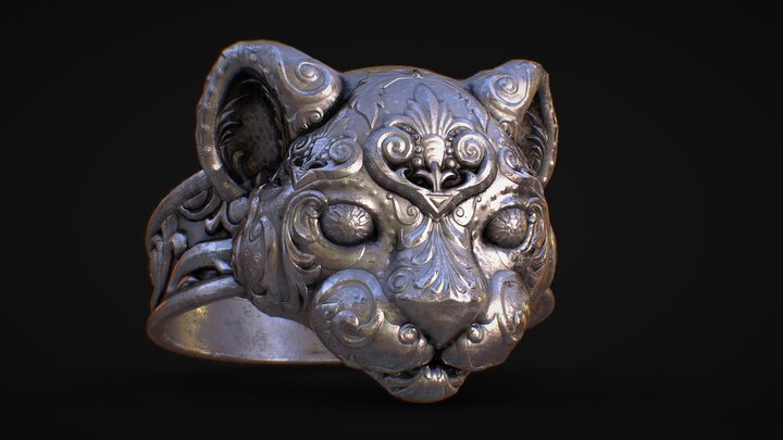 Anillo Leon / Lion Ring 3D Model