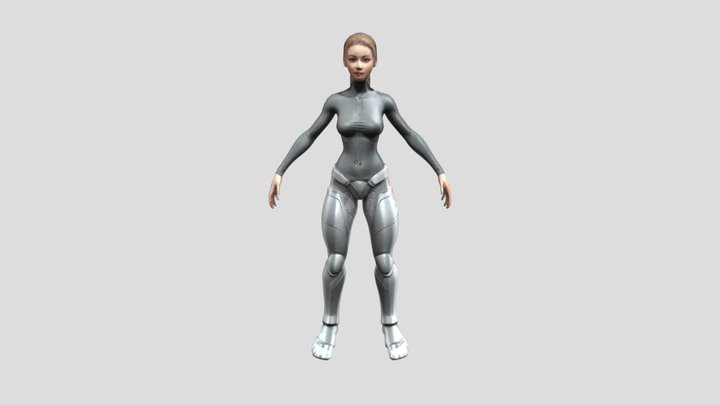 Cyborg Warrior 3D Model
