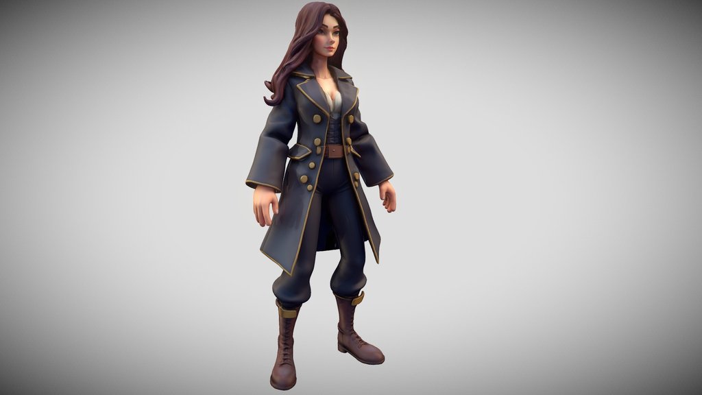 Brunette Pirate Captain