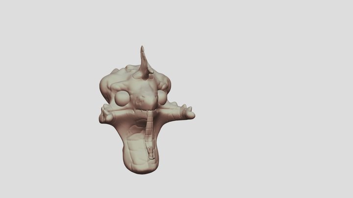 Dino alien head 3D Model
