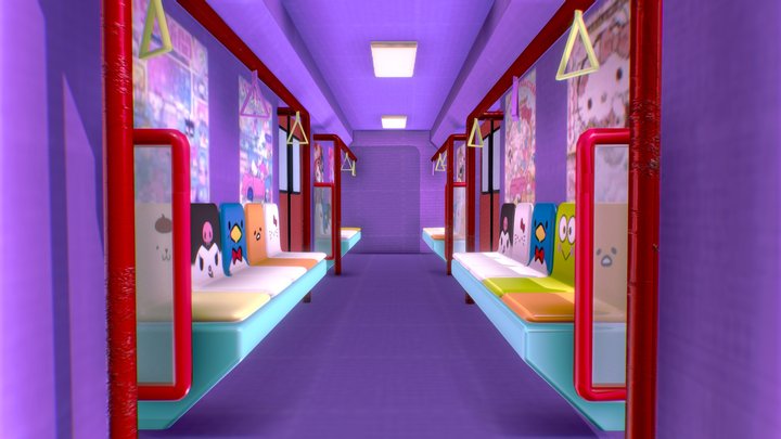 Hello Kitty Subway 3D Model