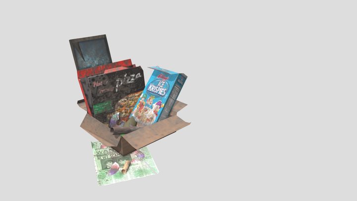 [ulfar_Tyr]Trash_Box 3D Model