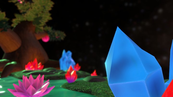 Crystal Garden Diorama 3D Model