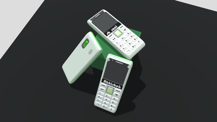 Low Poly phones 3D Model