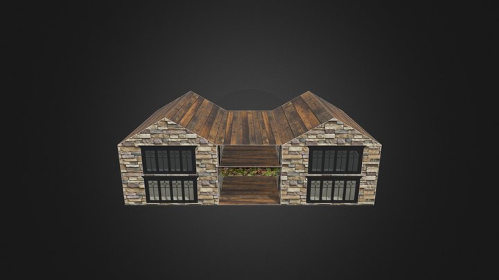 2 Family cozy stone home – Kostenloses 3D-Modell STL
