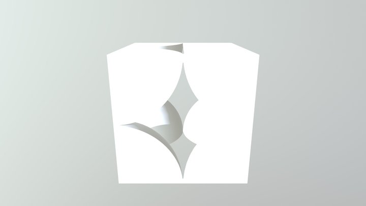 Simple Cubic Unit Cell (truncated) 3D Model
