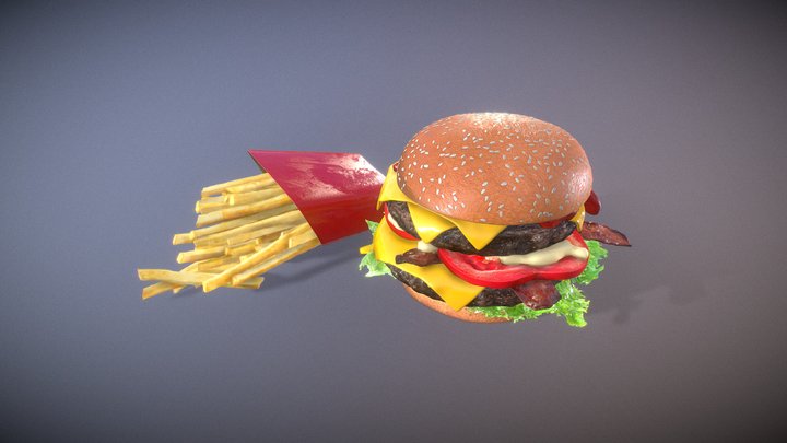 Burger 3D Model
