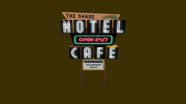 The Shade Motel Sign 3D Model