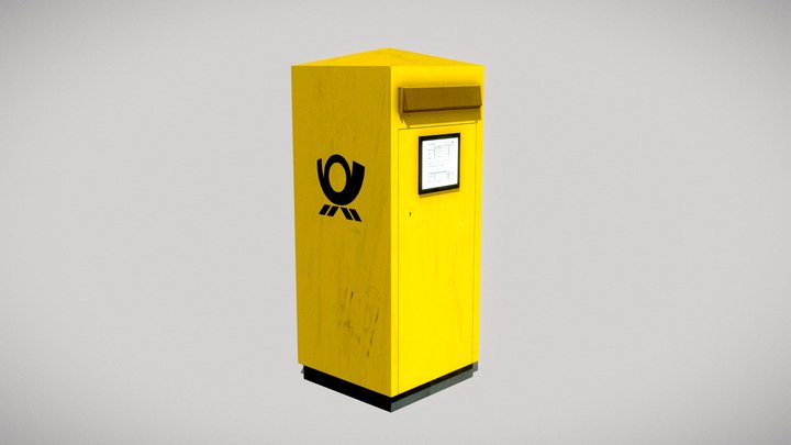 "Deutsche Post" Mailbox 3D Model
