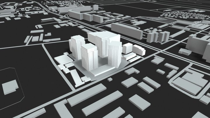 Город 3D Model