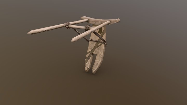 Low poly plow 3D Model
