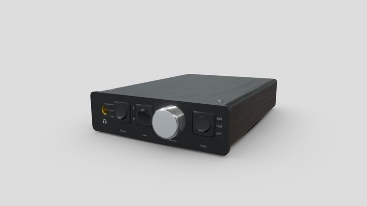 Audio Amplifier 3D Model