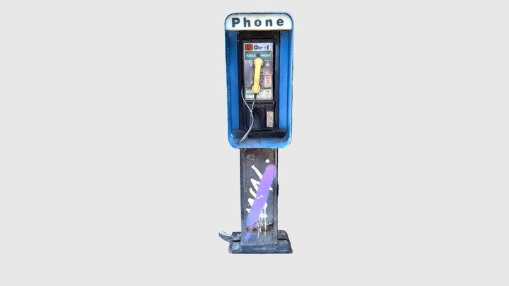 Pay Phone 600 N SLC 3D Model