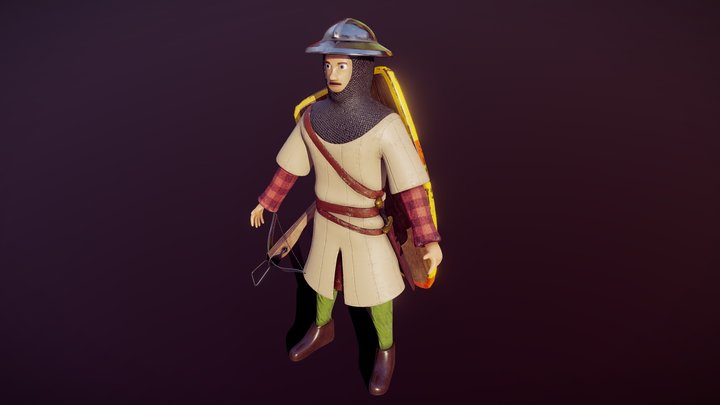 Genoese Crossbowman 3D Model