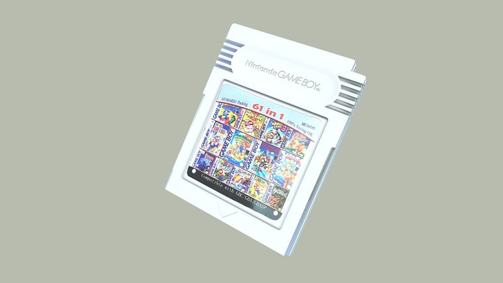 Game-Boy Cartridge 3D Model