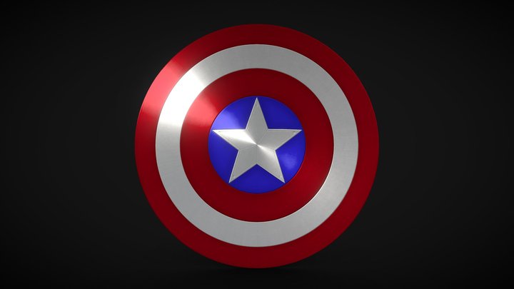 Captain America Shield 3D Model