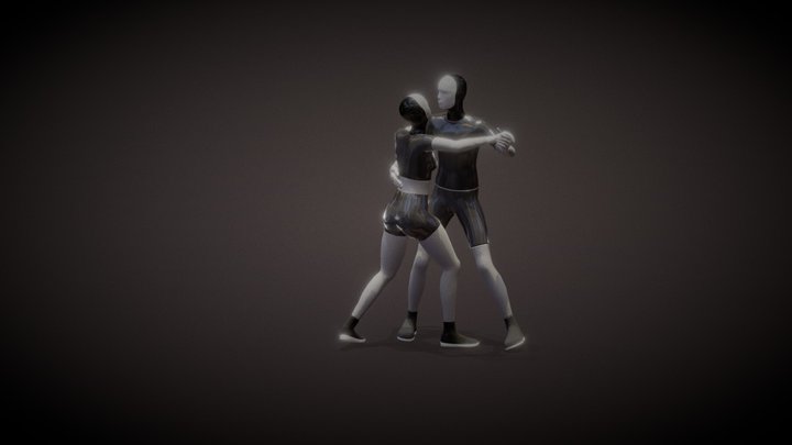 A&M: Just Waltz (60 bpm): couple dance animation 3D Model