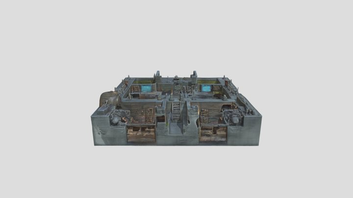 Sci-Fi Futuristic Map 3D Model | Space Base