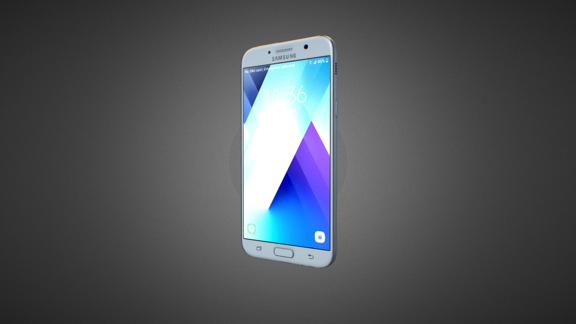 3D model Samsung Galaxy A7 2017 for Element 3D - This is a 3D model of the Samsung Galaxy A7 2017 for Element 3D. The 3D model is about a cell phone on a table.
