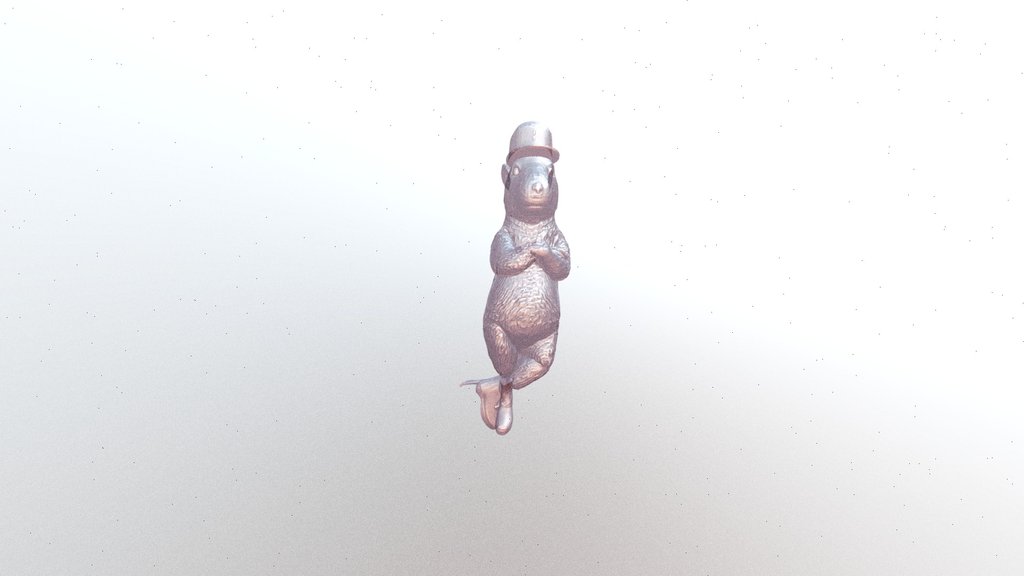 Anthropomorphic rat leaning at newsstand wearin
