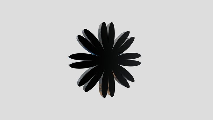 Layered Petal Flower 3D Shape – Free 3D Model STL