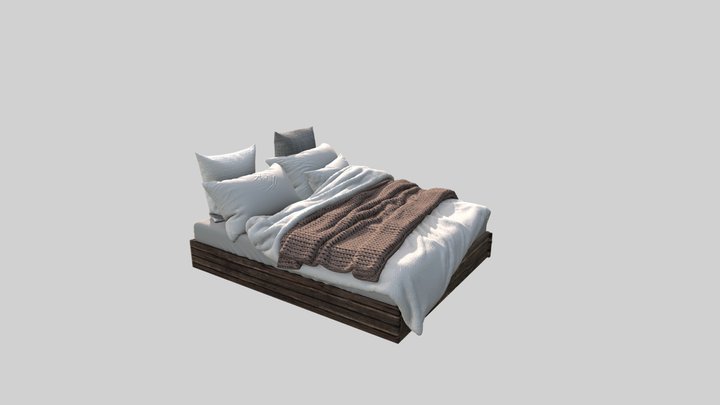 Double Bed Cloth 3D Model