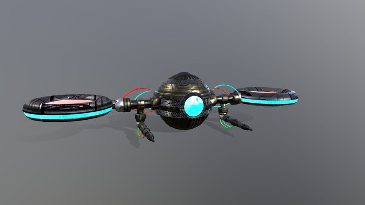 SCI-FI DRONE |RIGGED| 3D Model