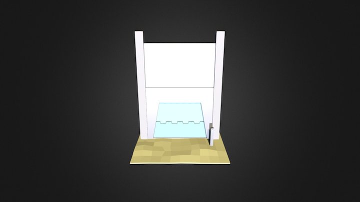 Low Poly - Modern door (Animation) 3D Model