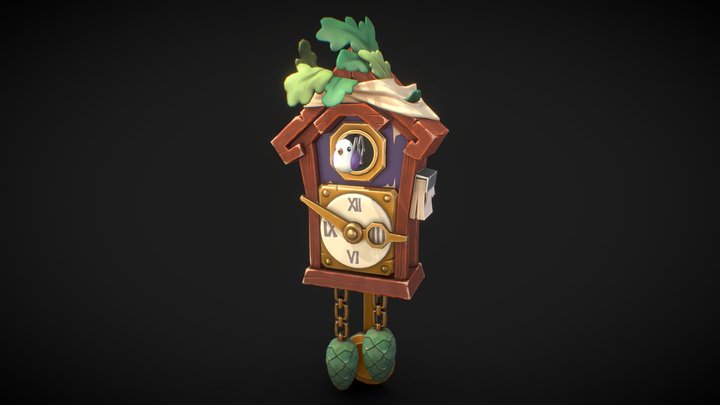 Stylized Cuckoo Clock 3D Model