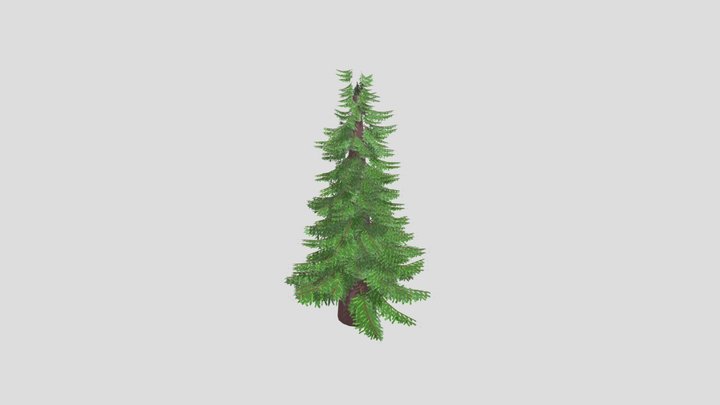 Baum Mit Texture Und Hintergrund Texture 3D Model