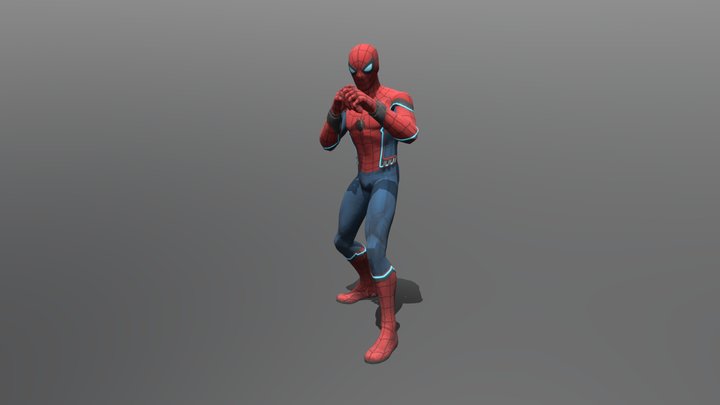 Spiderman - Mma Kick 3D Model