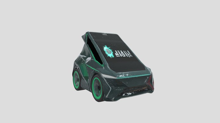 Futuristic Neon Vehicle 3D Model