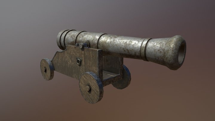 Cannon (Lower Textures) 3D Model