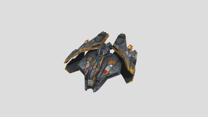 SciFi_Fighter_AK5 3D Model