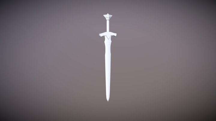 Low Poly Sword 3D Model