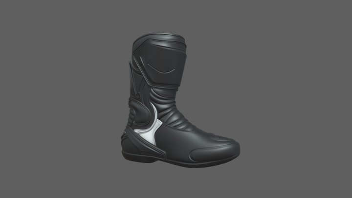 Biker boot 3D Model