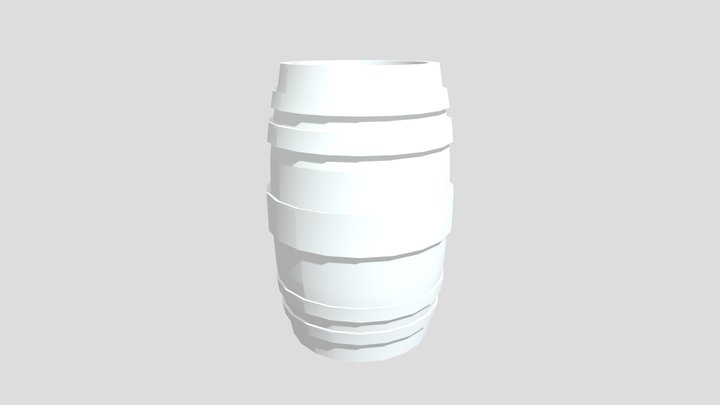 Wooden Barrel 3D Model