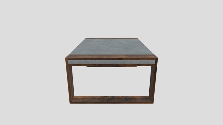 Concrete Wood Table – Modelo 3D gratuito STL
