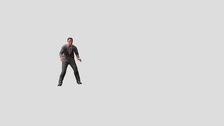 Goalkeeper Directing 3D Model