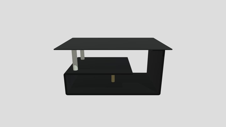 Escritorio de vidrio 3D Model